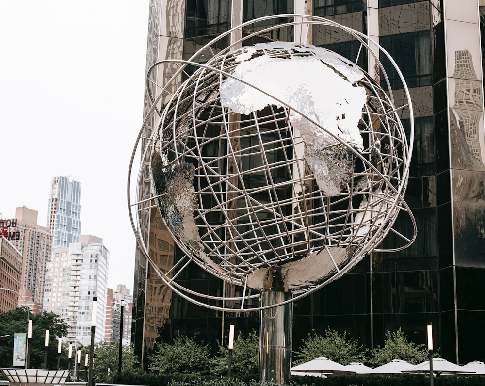 Earth metal sculpture